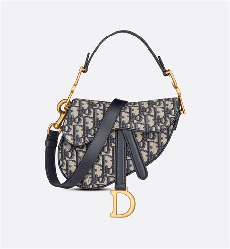 dior mini saddle bag with strap blue dior oblique jacquard women|dior saddle bag.